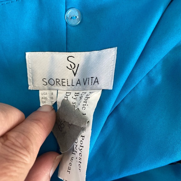 EUC Sorella Vita Lapis Blue Chiffon Strapless Mini - Picture 8 of 8